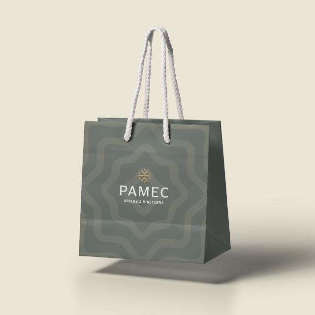 Pamec winery branding Shopping Tote design