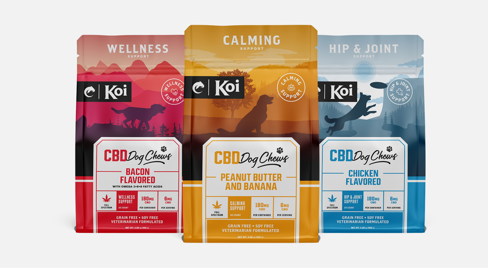 CBD dog chews packaging design