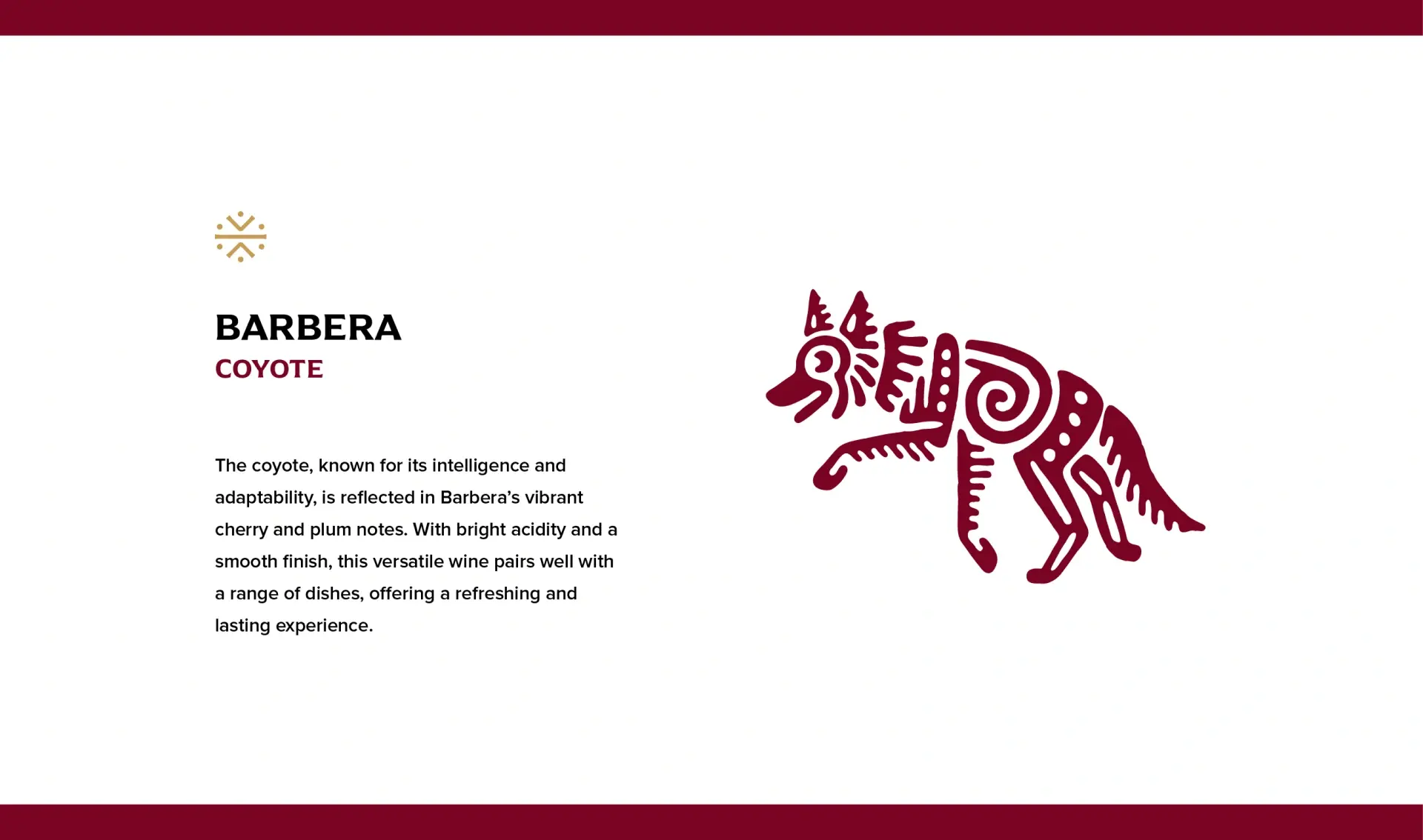 Pamec BarBera wine tasting notes design