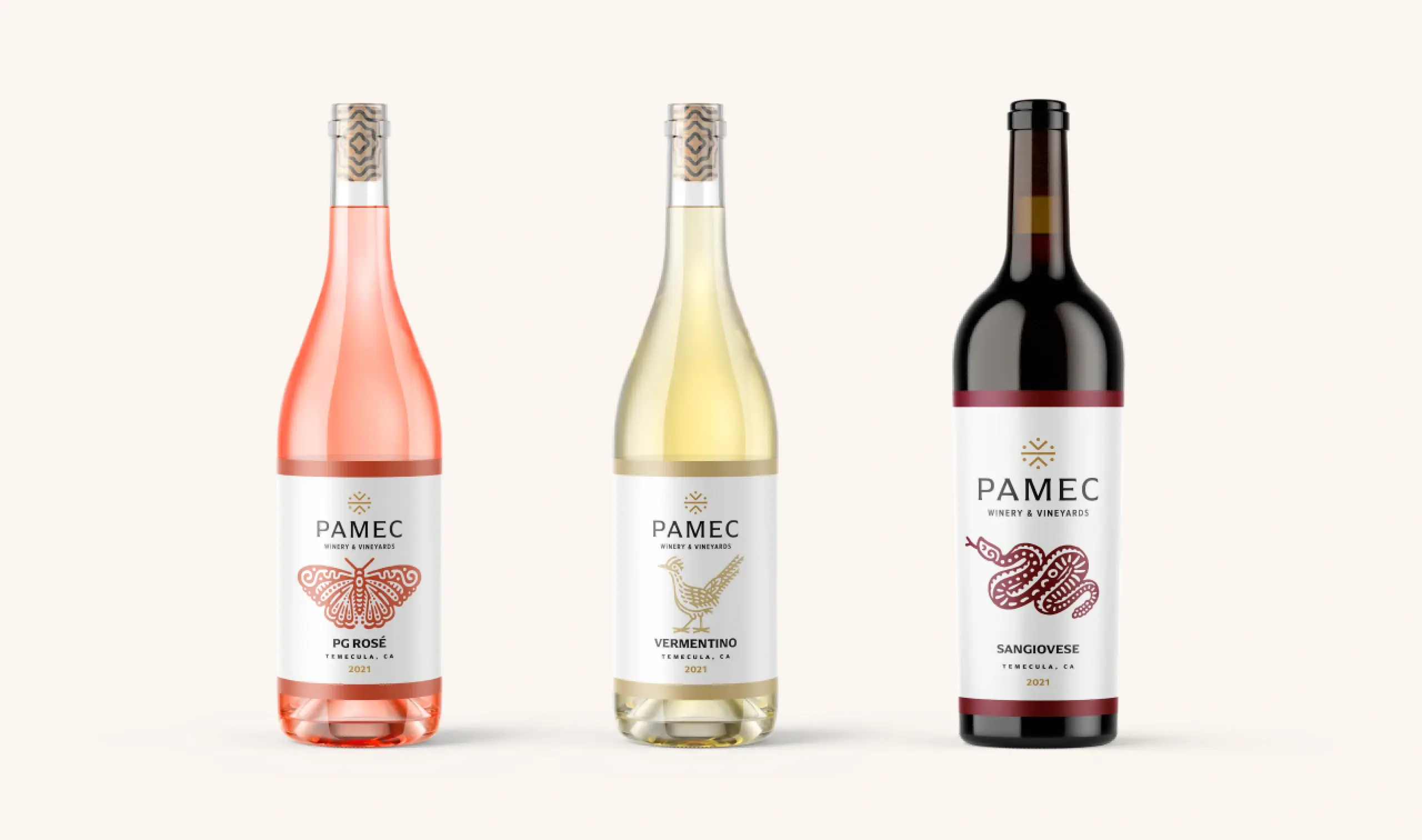 Pamec Wine Label Design and Cork Design Temecula